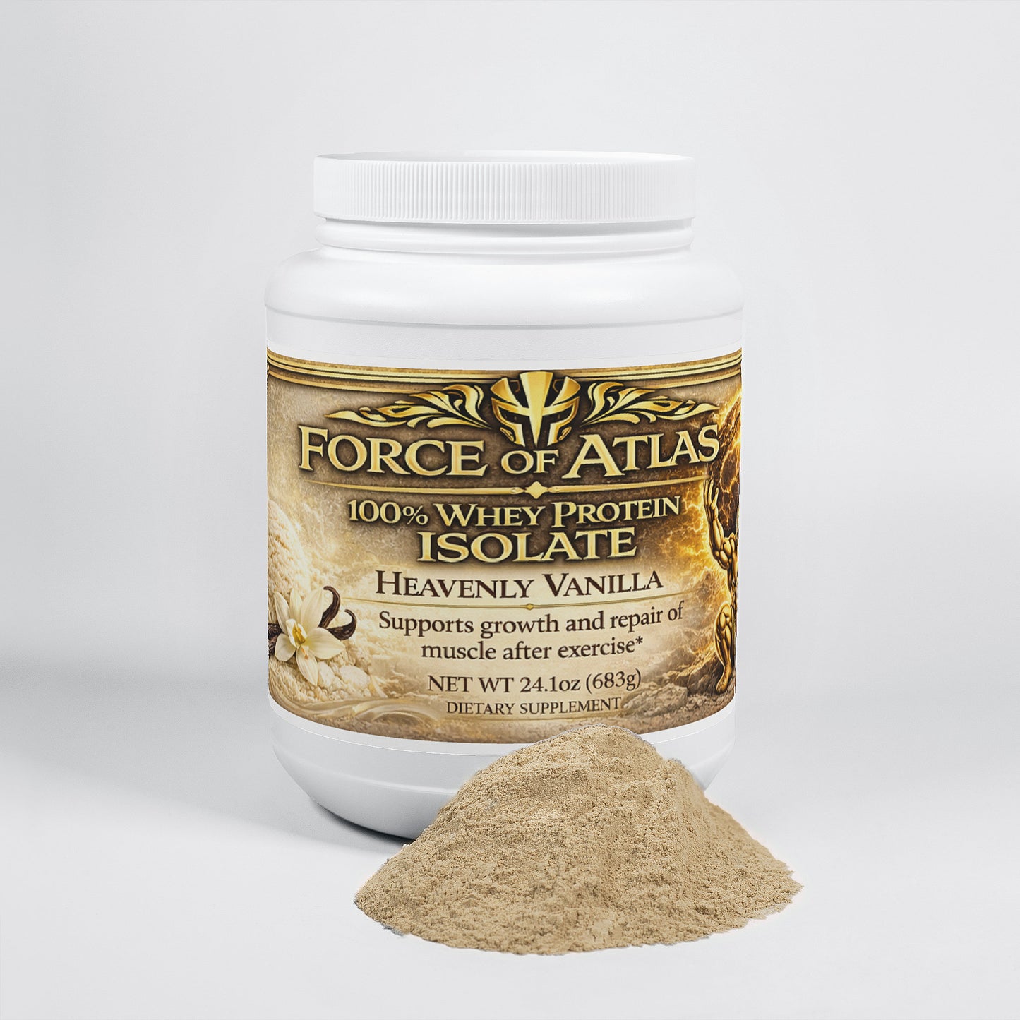 Force of Atlas Whey Protein Isolate - HEAVENLY VANILLA