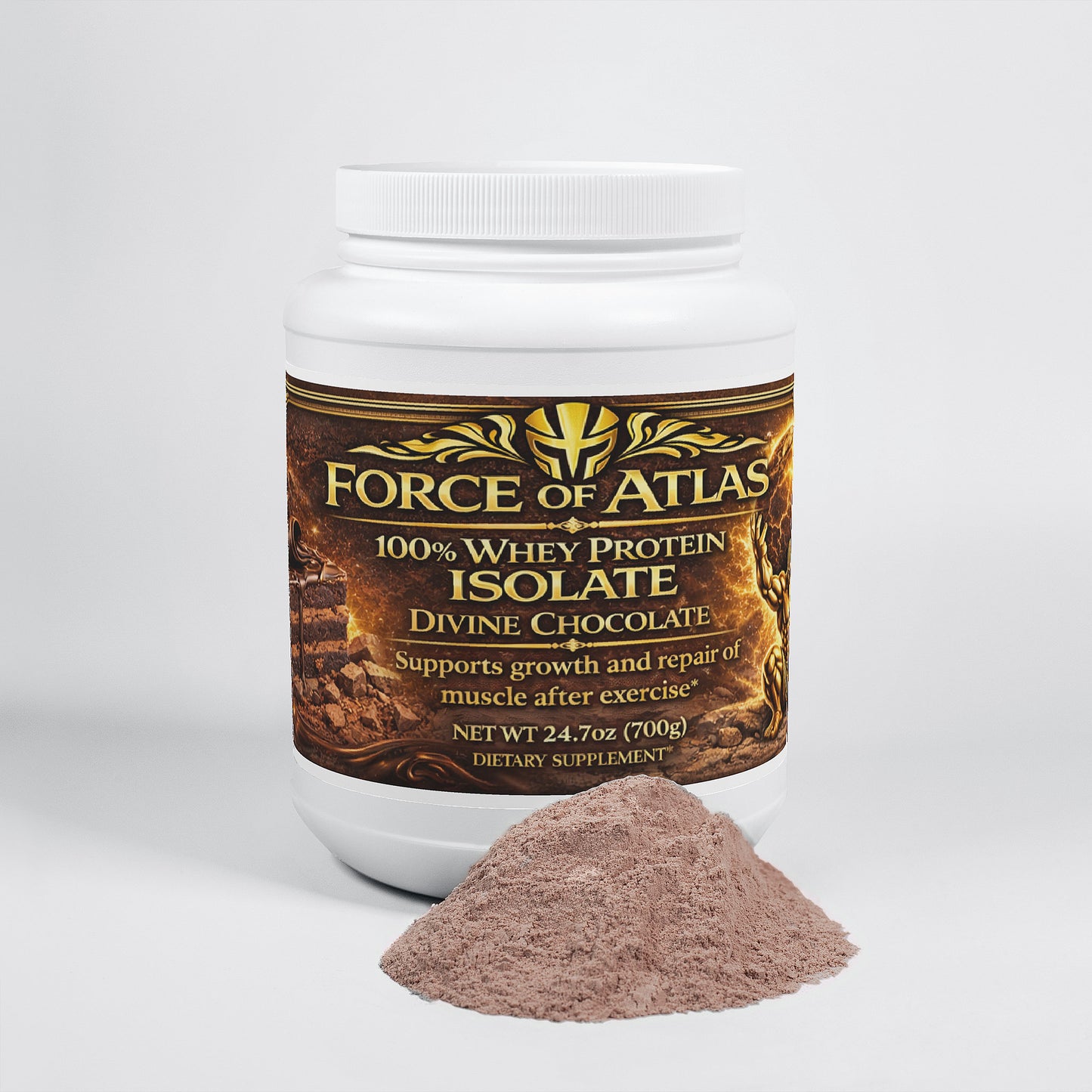 Force of Atlas Whey Protein Isolate - DIVINE CHOCOLATE