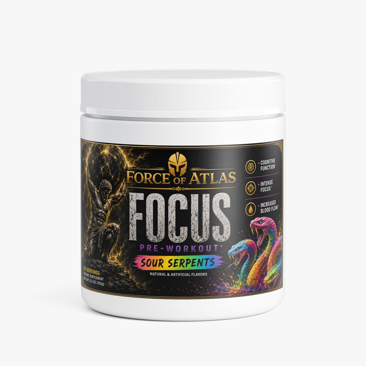Force of Atlas Focus Pre-Workout - Sour Serpents